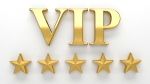 Vip - Very Important Person - Gold 3D Render On The Wall Backgro