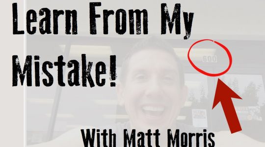 Learn From My Mistake